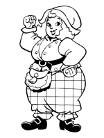 A coloring page of piet piraat
